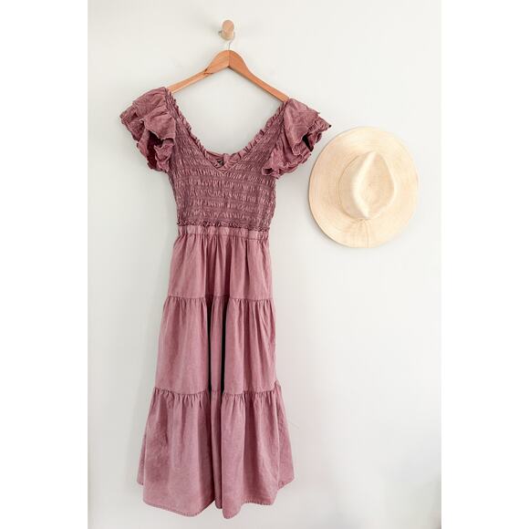 Sea New York | Heidi Heart Quilt Flutter Midi Dress | Sz S - Picture 2 of 13